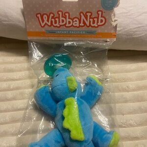 WubbaNub Blue and Green Infant Pacifier